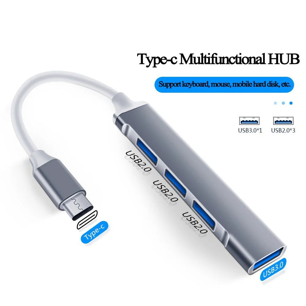 TYPE C TO 4 USB Port HUB Tech Dealz