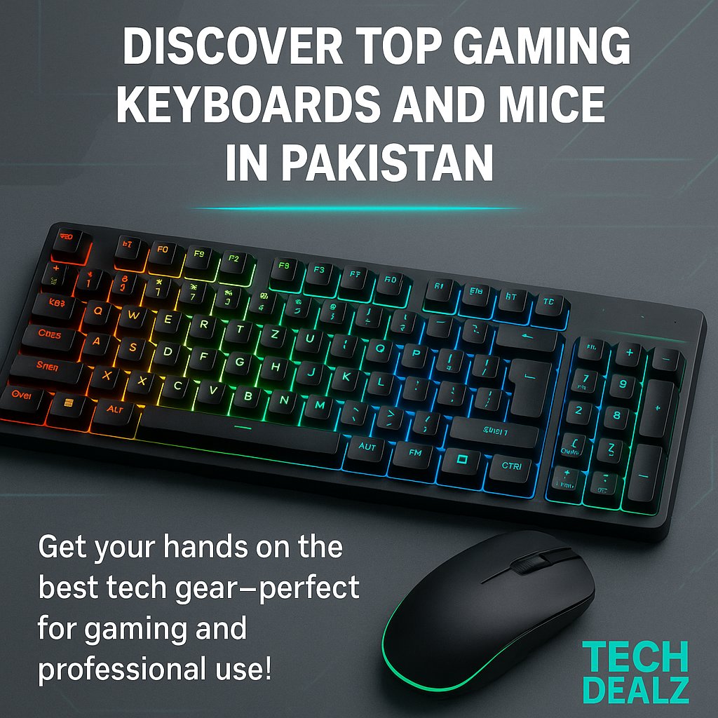 Explore a wide range of keyboards and mice at Tech Dealz – from gaming to wireless combos. High performance, ergonomic design, and nationwide delivery in Pakistan.