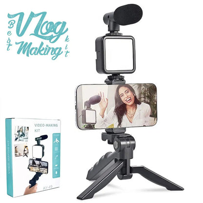 AY-49 Vlogging Tripod Video Making Kit Tech Dealz