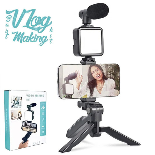AY-49 Vlogging Tripod Video Making Kit Tech Dealz