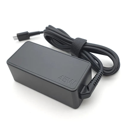 Universal USB-C 45W Laptop AC Adapter Charger with free power cable