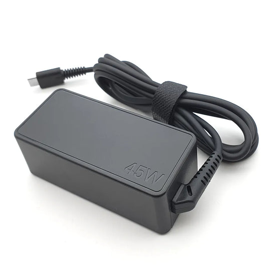 Universal USB-C 45W Laptop AC Adapter Charger with free power cable